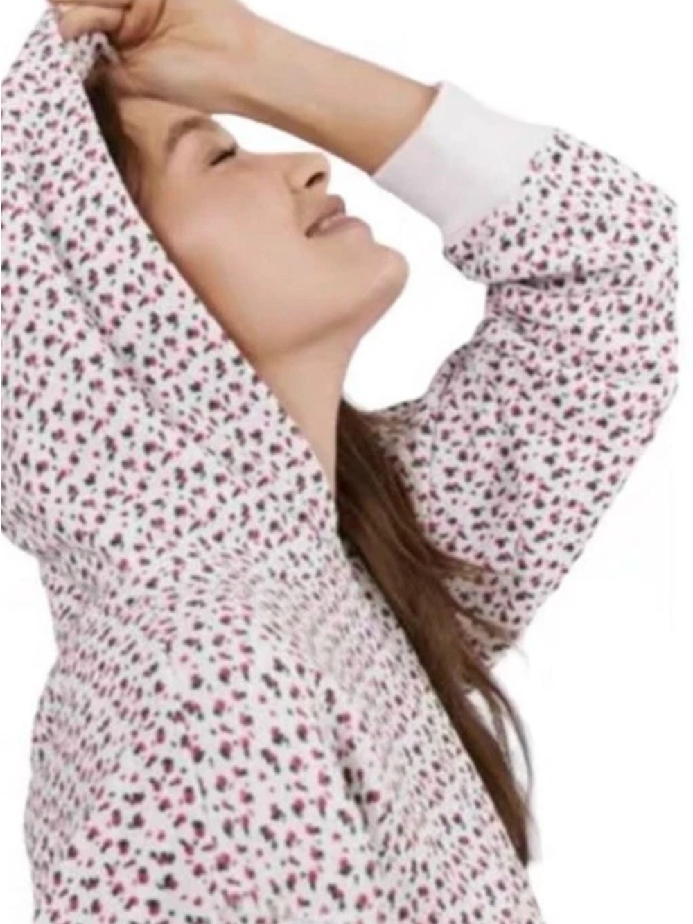 Something Navy ‘Rachel’ Hoodie Sweatshirt in Floral Print Size XS - Picture 3 of 7